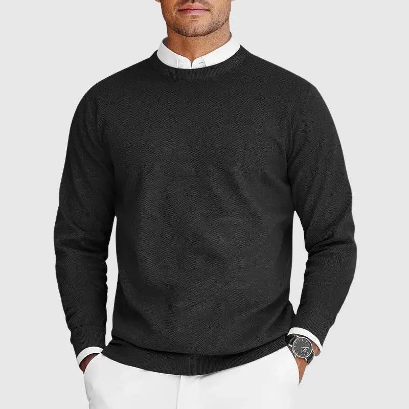 Men’s Tailored Crewneck Sweater – Signature Knit Design SPECTER LONDON