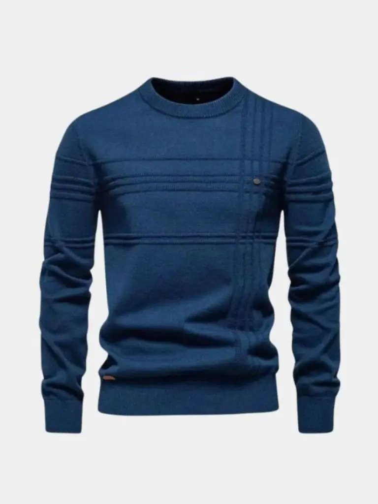 Men’s Knit Sweater – Cotton Knitted Stripped Casual Everyday Knitwear SPECTER
