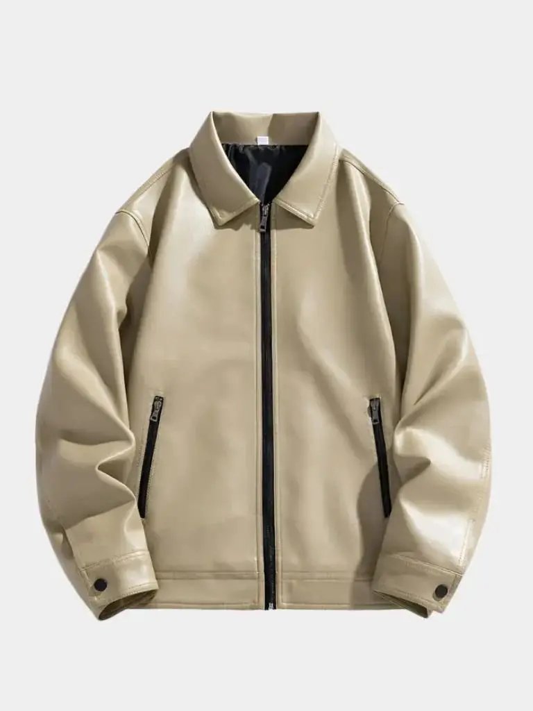 Men’s Leather Jacket – Denver Classic Moto Style SPECTER