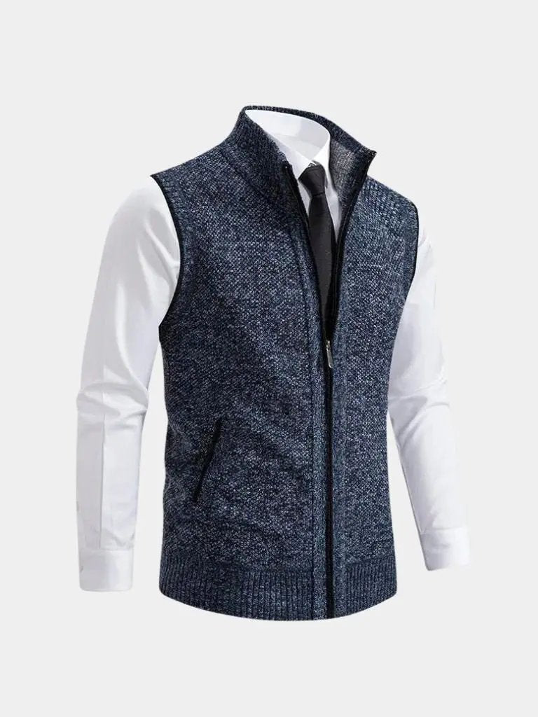 Men’s Full-Zip Sweater Vest – Modern Layered Style SPECTER LONDON