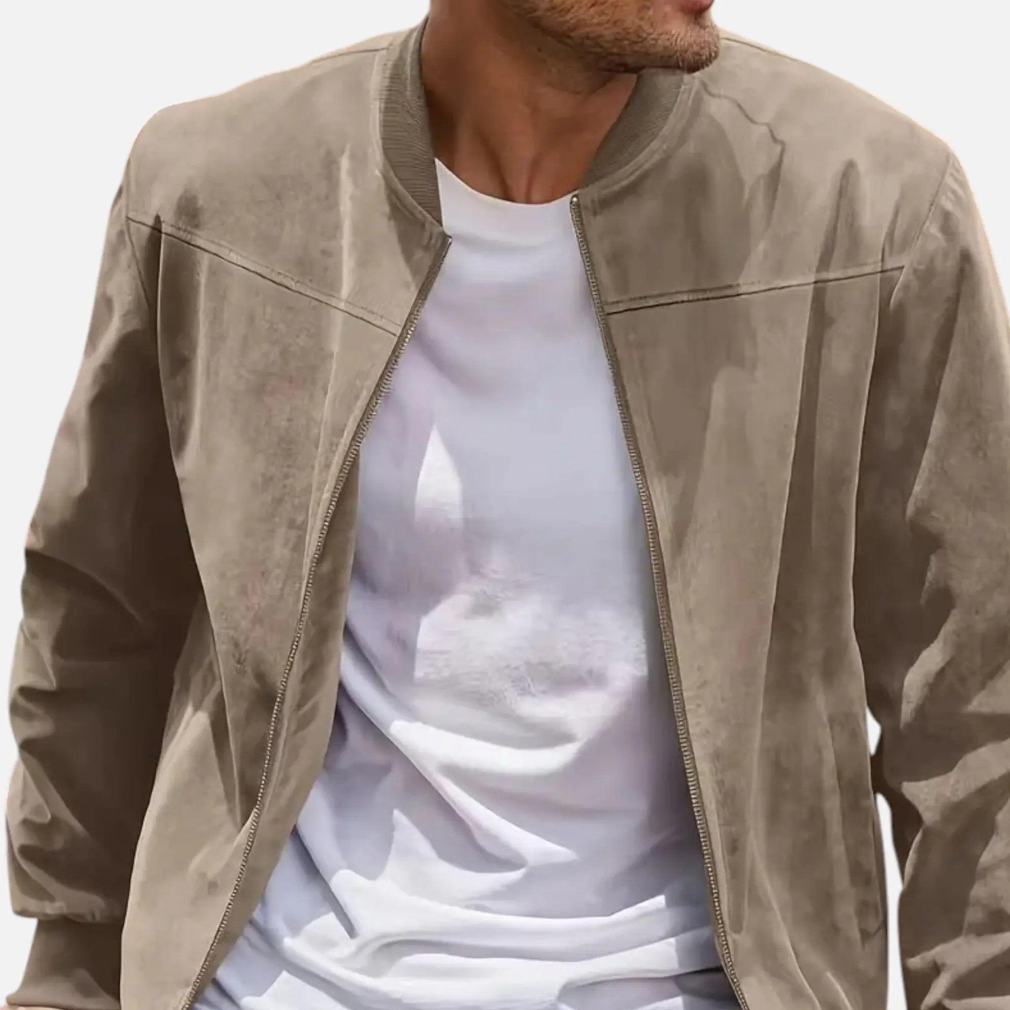 Men’s Bomber Jacket – Solenne Lightweight Vintage Modern Streetwear Fit SPECTER