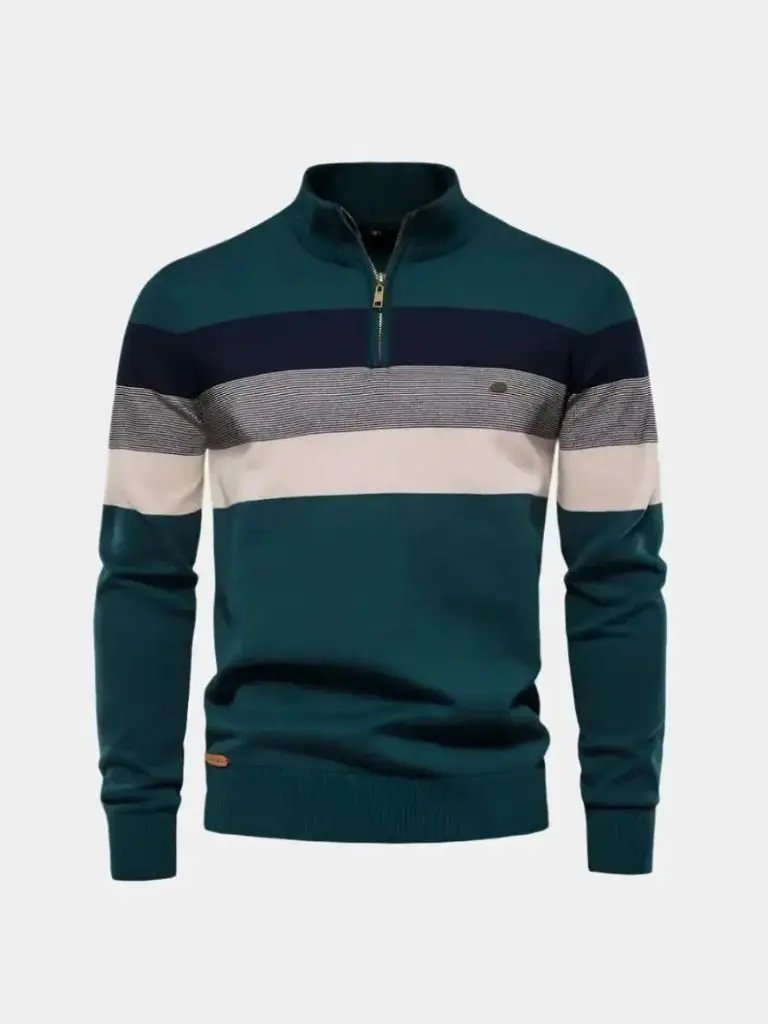 Men’s Knit Sweater – Minimalist High Collar Casual Everyday Knitwear SPECTER