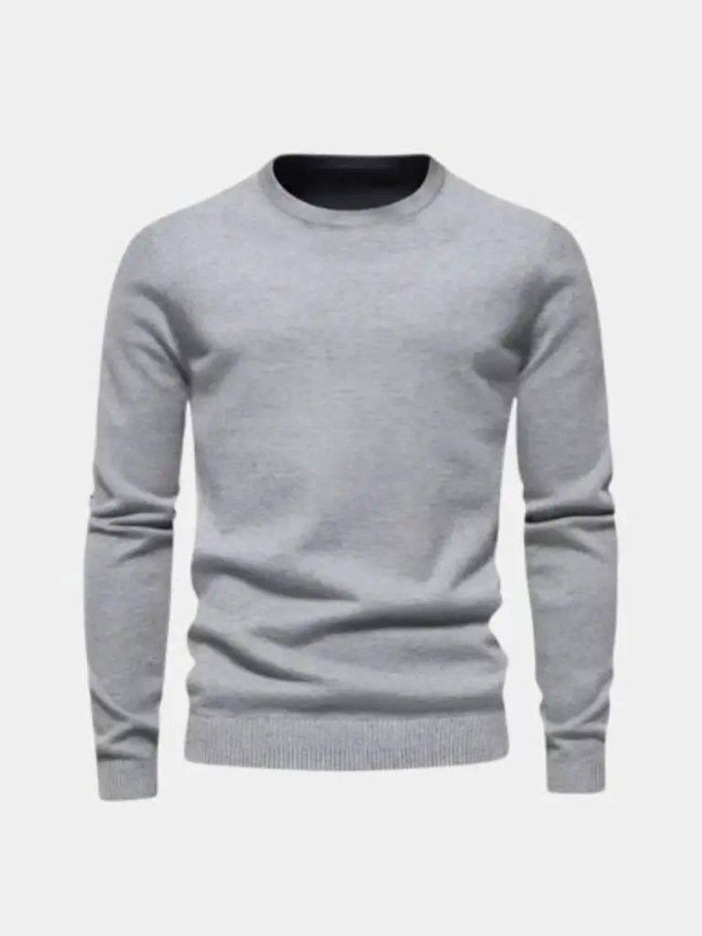 Men’s Knit Sweater – Minimalist Pullover Crosss Casual Everyday Knitwear SPECTER